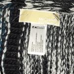 Michael Kors Embellished Fringe Neck Scar Wrap Studs Luxe Teal Chunky Knit Black Photo 3