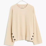 Madewell Brushed Side-Button Relaxed Sweatshirt Photo 0