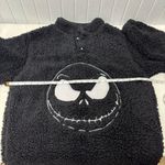 Disney  The Nightmare Before Christmas Fleece Sweatshirt Black Embroidered Size M Photo 4
