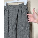Lands' End Houndstooth Wool Skirt Pleated Midi Knee Length Women's Size 14 Photo 4
