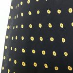 Polka Dot Dress Chiffon Ruffle Layers Black Sleeveless Gold Pattern Scoop Neck Size M Photo 9
