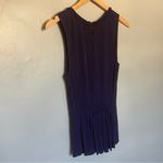 Deletta  Shirt Womens L Sleeveless Black Tunic Tank Ruffle Back Detail Small Photo 6