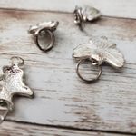 Vintage Charms Set of 4 Silver Tone Angel Charms Photo 2