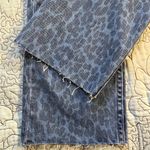 Mother Superior The Tomcat Raw Hem Ankle Jeans Sinister Leopard Print Sz 24💛 Blue Photo 7