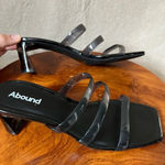 Abound Nordstrom  Ethan Strappy Slide Sandal in Black Smoke Size 6.5 Photo 3