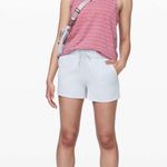 Lululemon  Love Tank Pleated Short Serve Stripe Heathered So Merlot White Size 4 Photo 2