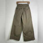 Everlane  Women Organic Cotton Linen Wide Leg Chino Pant Olive Green Sz 00 Photo 4