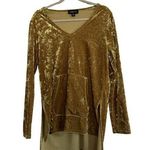 Fifteen Twenty Mustard Crushed Velvet Tunic, Size Medium Photo 0