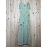 Lulus NWT  Elara Light Sage Ruffled Maxi Dress Bridesmaid Banquet Wedding Sz XL Photo 4