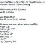 Nike Golf Shorts Size 2 Dri-Fit Plaid Checkered
Women's Shorts Golfer Golfing Photo 5