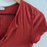 Free People Intimately Lightweight Front Button Ribbed Tee Baby T-Shirt XS Photo 2