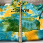 AQ Sport Tie Dye LOVE Graphic Hoodie 3XL Blue Yellow Green Cotton Polyester Size undefined Photo 2