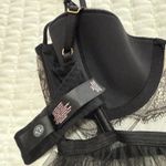 Victoria's Secret Victoria’s Women’s Black Nude Mesh Babydoll Lingerie Lace 34C Sheer Mesh Photo 6