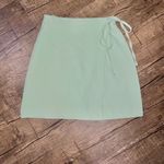 Princess Polly Sage green mini wrap skirt Photo 1