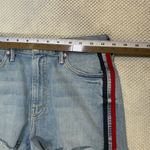 MOTHER Easy Does It Short‎ Denim Shorts Anchor Embroidered Striped Raw Hem 25 Blue Photo 7