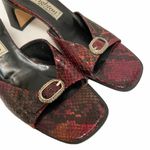 Brighton FRANCE Block Heels Slip On Sandal 6.5M Photo 3