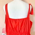 Arula Orange Red Tie Knot Bubble Dress. Photo 5