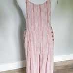 American Eagle Pink Striped Overall Style Jumper Photo 0