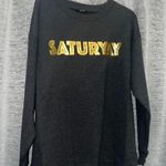 Grey Gold Saturday Logo Large NWOT Photo 0