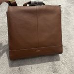 Fossil  $250 Elina Convertible Backpack Leather Small Brown Satchel Minimalist Photo 3