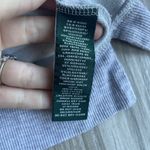 Ralph Lauren Lauren Women's L Gray Striped Boatneck Top Baggy Oversized Lounge Photo 6