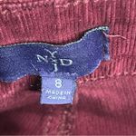 NYDJ  size 8 Aliana jegging corduroy pants Women's Burgundy lift tuck technology Photo 3
