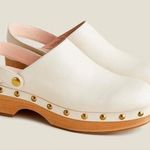 J.Crew Convertible Studded Leather Clogs in Cream Photo 0