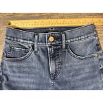EXPRESS ‎ Skyscraper Mid Rise Split Hem SZ 0R Dark Wash Denim Jeans Stretch Flair Photo 2