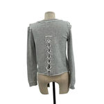 Generation Love  Laurie Lace-Up‎ Pullover Sweatshirt Gray Size Small Photo 3