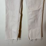 ZARA Off-White High Rise Straight Leg Jeans Raw Hem Size 4 Photo 2