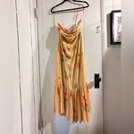 Free People  Yellow stripped Tube Flower Dress Photo 1