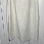 Calvin Klein  Sleeveless White Tweed Sheath Dress Full Zip Sides Women's 10 Photo 4