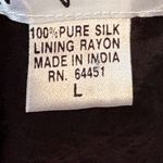 Vintage In Fashions Black Gold Sequin Beaded Silk Top Blouse Women Large Photo 8