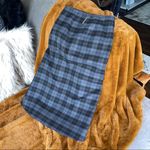 Balenciaga New Godet Stretch Wool Plaid Peplum Skirt in Grey and Black Photo 8