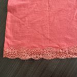 American Dream VTG Y2K Babydoll Tank Top Sz L Cami Lace Trim Barbie Pink Preppy Photo 3