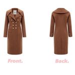 Japanese Jfashion Kawaii Harujuku Milk Chocolate Brown Gold Buttoned Trench Coat Size XS Photo 1