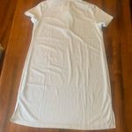 Simply Southern  NWT Shirt Dress Mint and White Striped Design Navy Ruffle Trim Photo 7