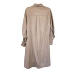 COS Beige Wool Blend Oversized Collar Long Sleeve Midi Shirt Dress Size 8 Photo 5