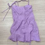 Dolls Kill Sugar Thrillz MADE U BLUSH Gingham Dress Sz Large In Lilac L Photo 2