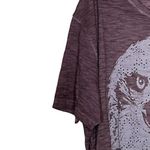 EXPRESS Womens Eagle Head T-Shirt Size XL Plum 100% Cotton SS Beaded Pullover Photo 2