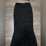 Spaghetti Strap Crop Top Maxi Skirt Glitter Bodycon Dress 2 Piece (44) Black Photo 0