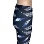 Anarchy 307 Womens Leggings Feather Print Athletic Yoga Ankle Length Blue Small Photo 3