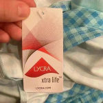 NWT Lands’ End Gingham Square Neck Tankini Top Blue Summer Swim Beach Sz 16DDD Photo 5