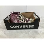 Converse  Women's Chuck Taylor All Star Hi Purple Pink Glitter Sneakers Shoes 8‎ Photo 2