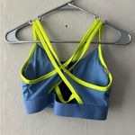 Nike  Light Blue Front Zip Indy Sports Bra Size Medium Photo 4