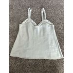 vintage marks & spencer silky stain lace trim tank top camisole size 14 White Size L Photo 2