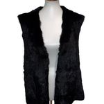 Co & Eddy Rabbit Fur Vest Black Size Large Photo 0