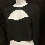 SheIn Black Buckle Clip Crop Top Fits Medium Photo 0
