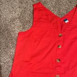 Old Navy Red Button-Down Sleeveless Dress Photo 4