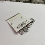 Jessica Simpson NWT  $24 Silver Tone / Rhinestone Pierced Dangle Earrings Photo 4